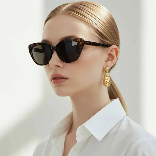 Fashion Cat Eye Polarized Sunglasses - Handmade Acetate UV400 Protection for Women