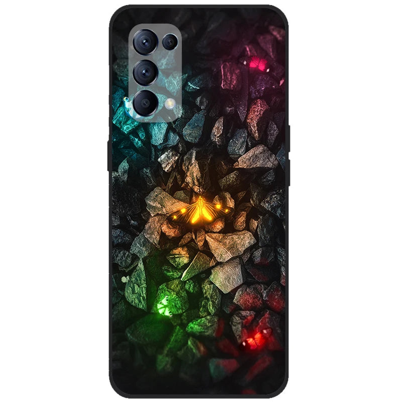 OPPO Reno 5 5G Case Reno5 4G Bumper Silicone TPU Soft Phone Cover For OPPO Reno 5 (overseas product) - Image 55