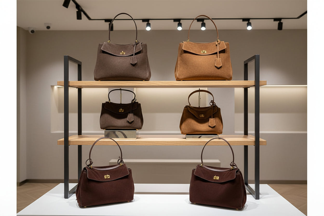 Premium Suede Leather Tote Bag - Large Capacity Shoulder Handbag - Image 5