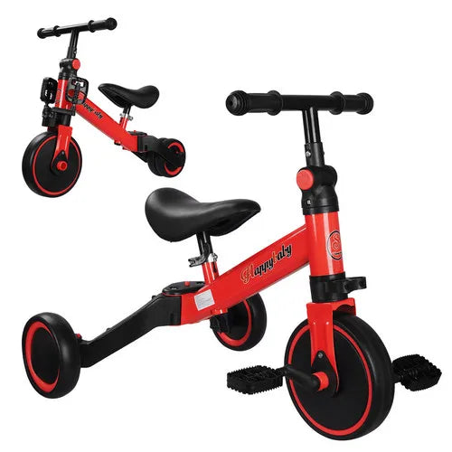 PORIYA 3 in1 Toddler Kid Ride on Toy Balance Bike Scooter Tricycle 1.5-4 Years Push Car - Image 7