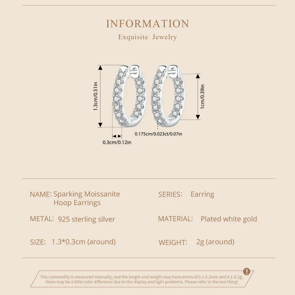 Gold Moissanite Hoop Earrings (overseas product) - Image 11