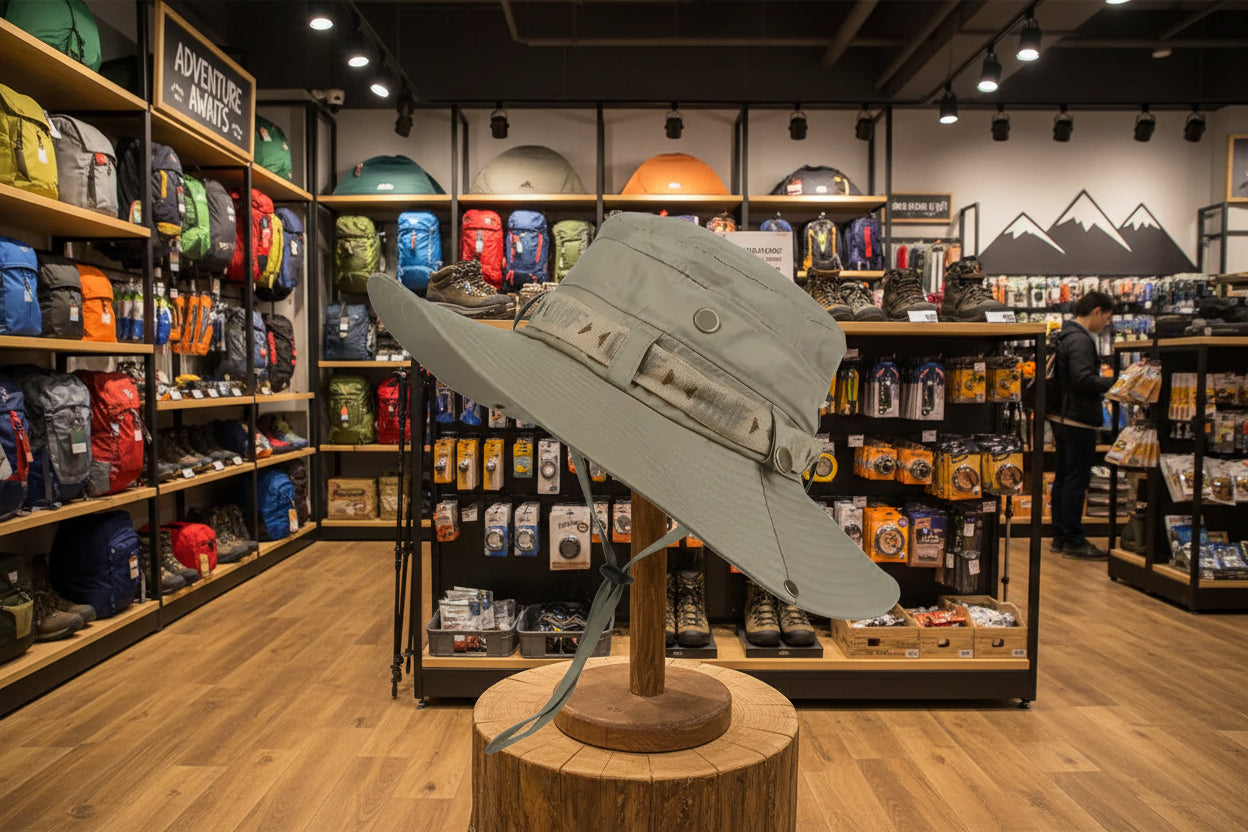 Summer Men Bucket Hat Outdoor UV Protection Wide Brim. (Overseas product) - Image 1