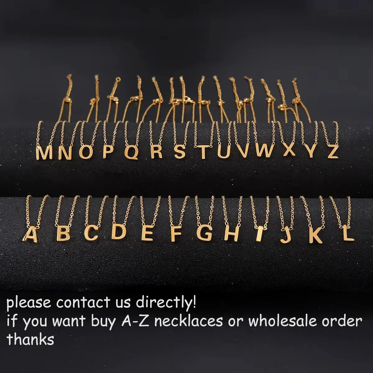 Cazador Minimalist Initial A-Z Letter Necklace - Stainless Steel Alphabet Choker Chain - Matt's random items Jewelry (Image 2