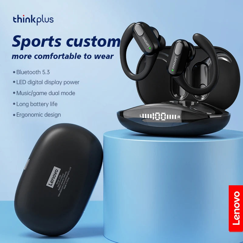 Original Lenovo XT80 Sports Wireless Earphones with Mics, LED Power Display,Hifi Stereo Sound Bluetooth 5.3 TWS HeadphHeadpho