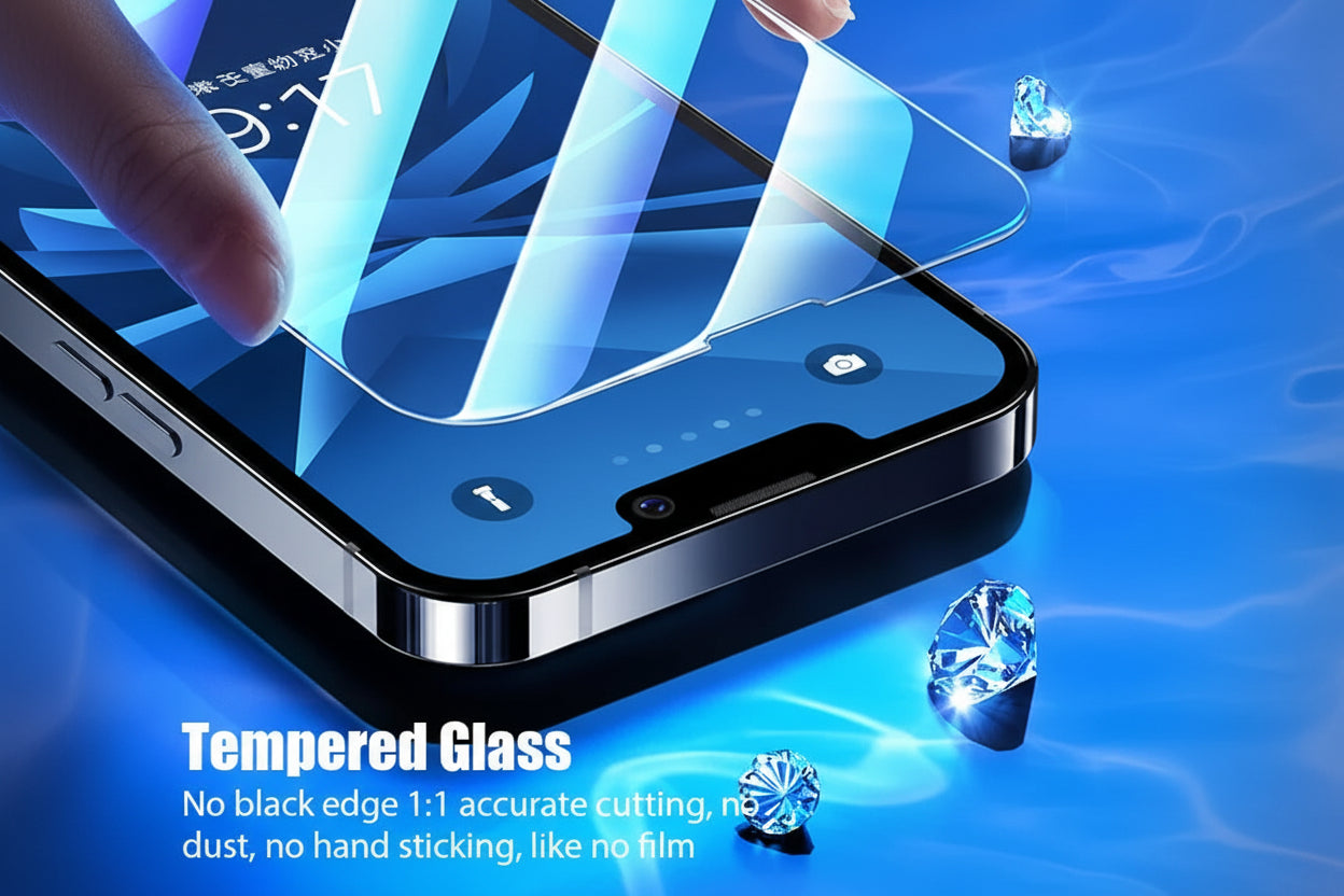 6-in-1 Tempered Glass Screen & Camera Protector for iPhone 15/14/13/12/11 Series - Matt's random items Electronics > Mobile P