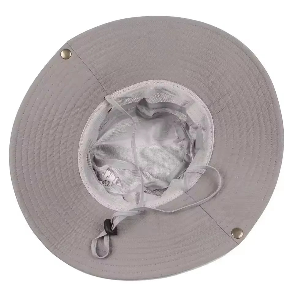 Summer Men Bucket Hat Outdoor UV Protection Wide Brim. (Overseas product) - Image 5