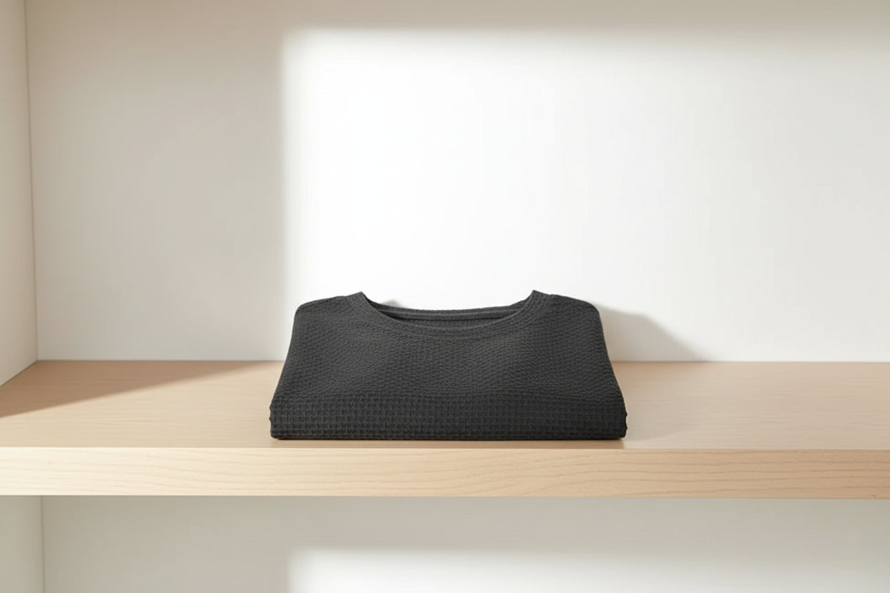 2026 New Men's Texture Crew Neck Short Sleeve T-Shirt Comfortable Casual Office Summer Top - Image 2