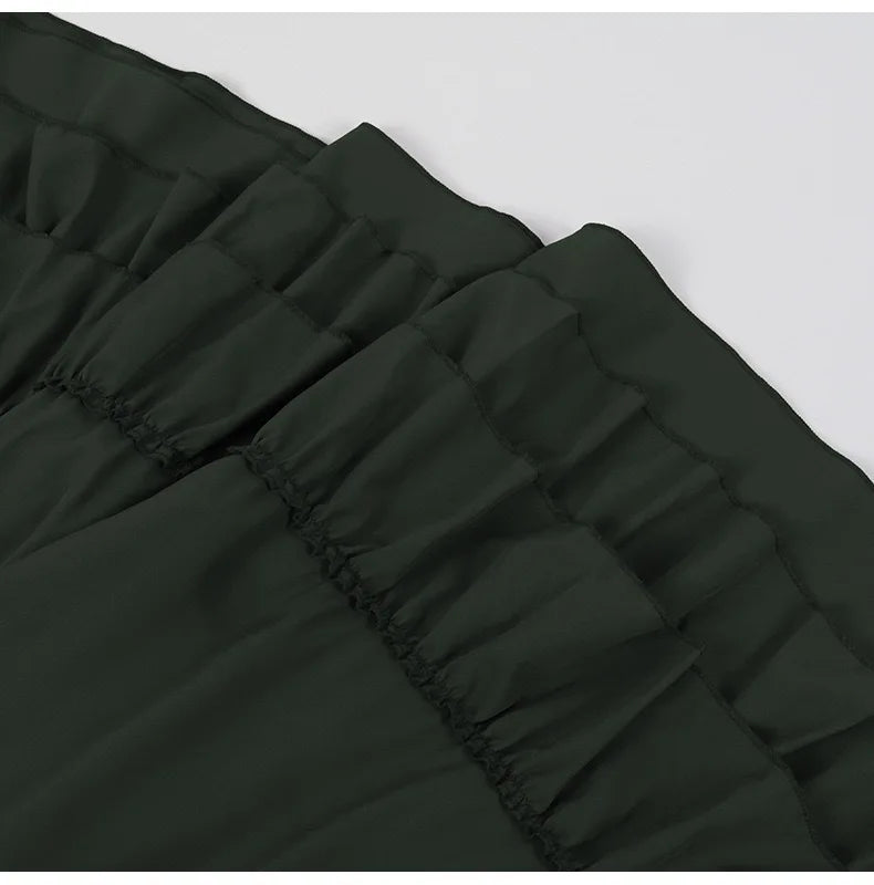 Brown Ruffled High Waisted Long Victorian Skirt Steampunk Skirts Womens Party Wear Gothic Vintage Clothes Medieval Costume Se