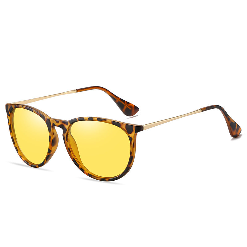 NNEDSZ Leopard Yellow Lens Stylish Polarized Sunglasses for Men and Women - NNEDSZ Fashion > Women's Fashion > Women's Access