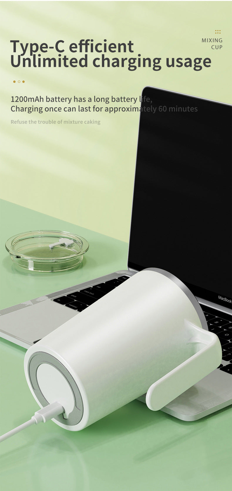 White Portable Automatic Mixing Coffee Cup - Stainless Steel Magnetic Stirrer(No handle) - NNE Living Appliances > Kitchen Ap