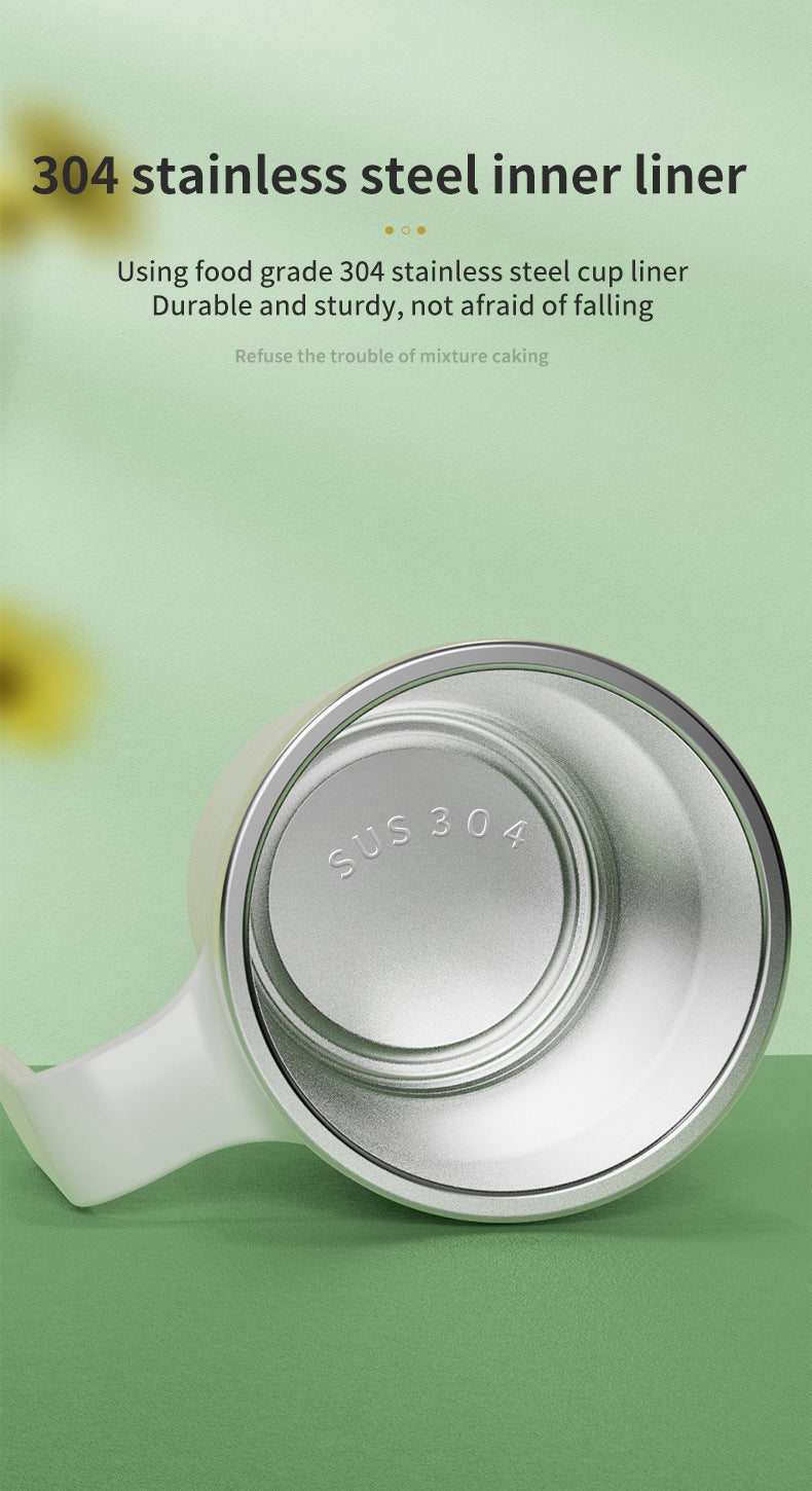 White Portable Automatic Mixing Coffee Cup - Stainless Steel Magnetic Stirrer(No handle) - NNE Living Appliances > Kitchen Ap