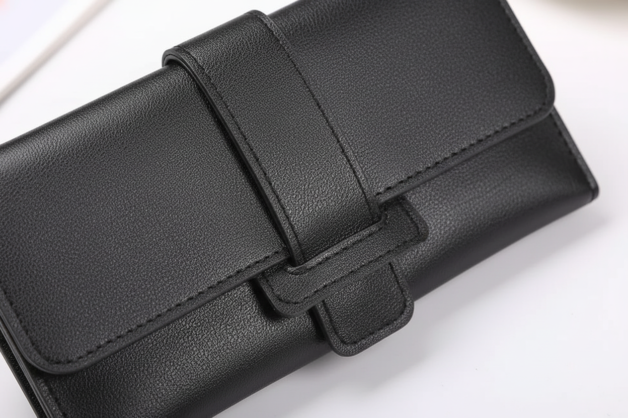 Clean Wallet - Leather Detail