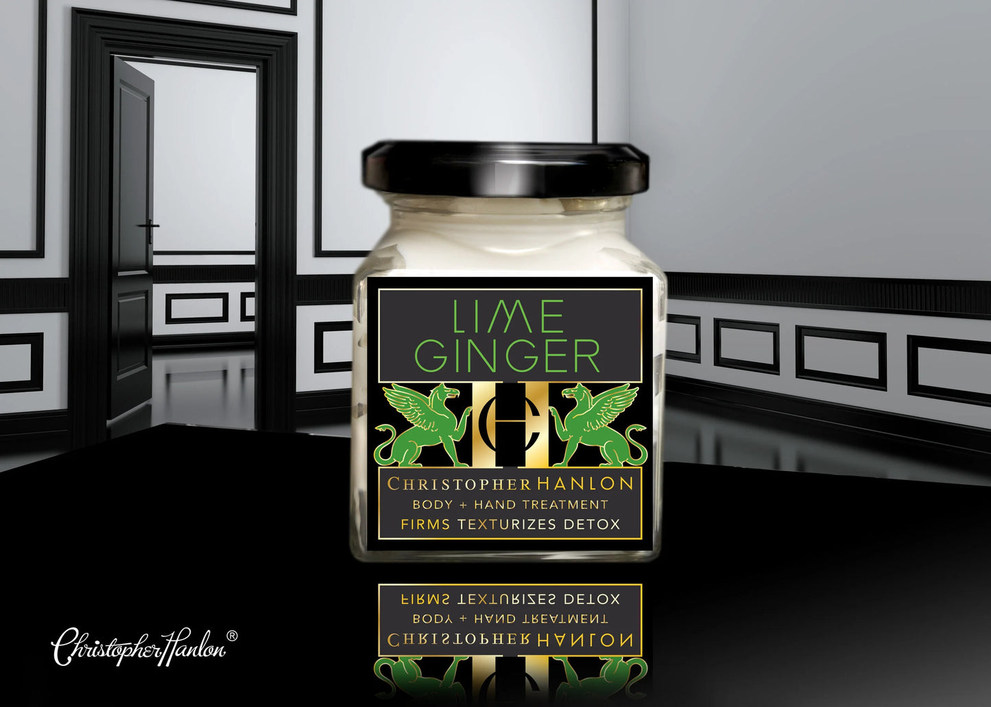 LIME + WHITE GINGER. BODY + HAND TREATMENT - CHRISTOPHER HANLON® Body, Face + Hand Crème (Image 1)