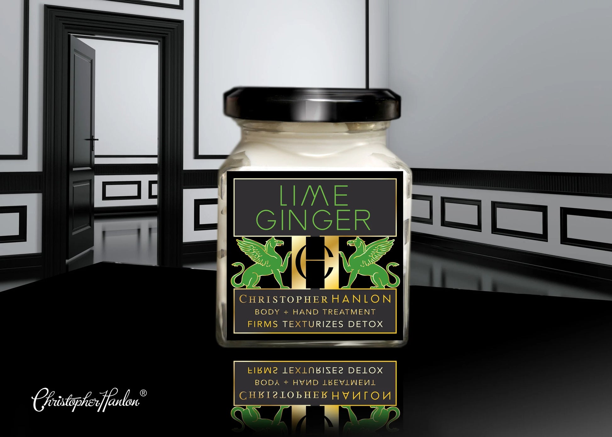 LIME + WHITE GINGER. BODY + HAND TREATMENT - CHRISTOPHER HANLON® Body, Face + Hand Crème (Image 1)