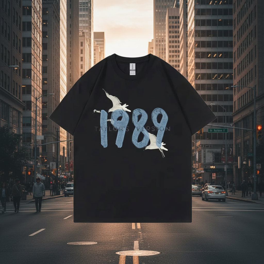Taylor Swift 1989 T-Shirt on urban city street