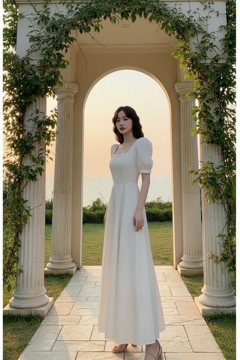 Slim Fit Women White Dress - Matt's random items Dresses (Image 2)