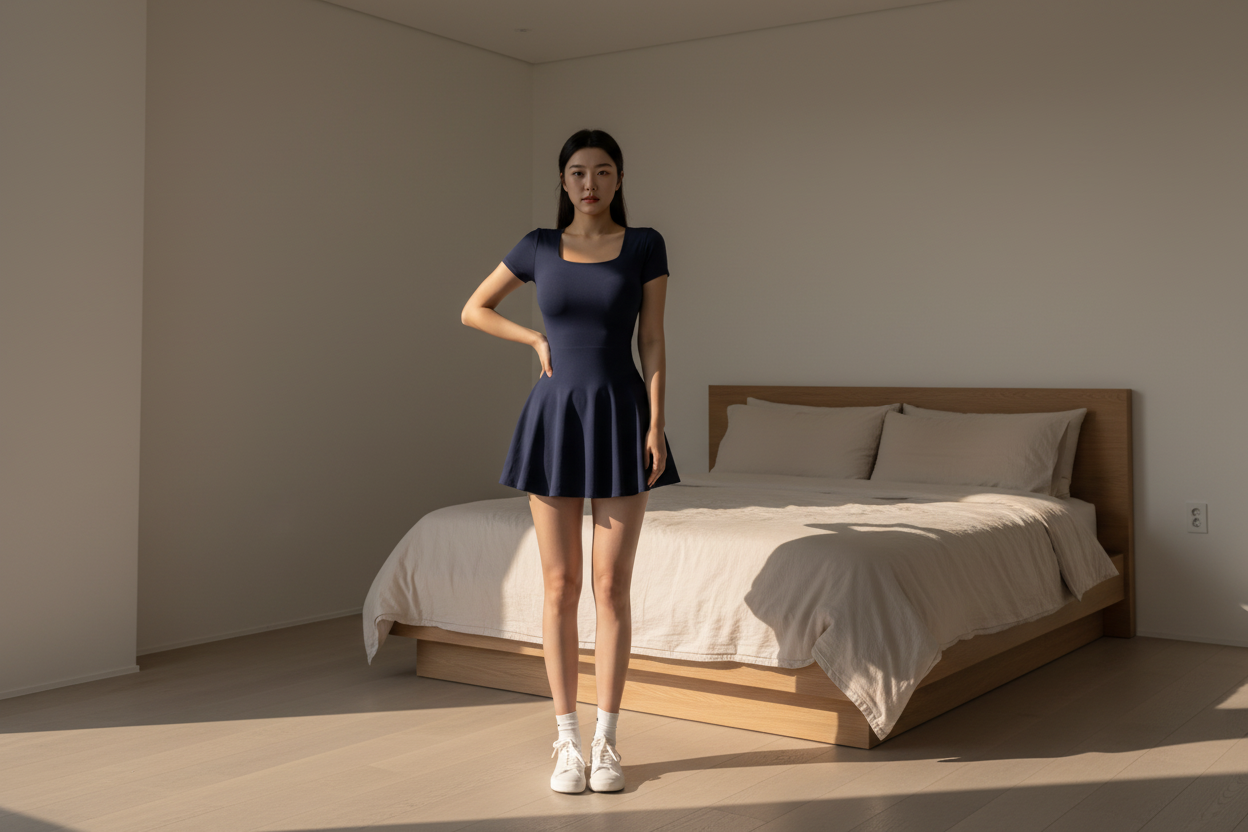 Women's Square Neck Bodycon Mini Dress - Short Sleeve Empire Waist Summer Dress - Matt's random items Dresses (Image 2)