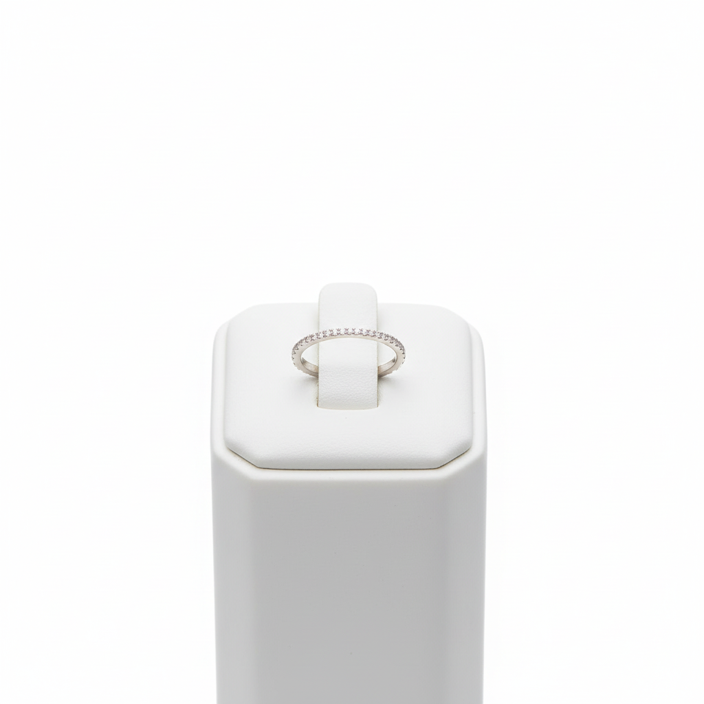 925 Sterling Silver Moissanite Eternity Ring - Sparkling Wedding Band for Women - Matt's random items Uncategorized (Image 2)