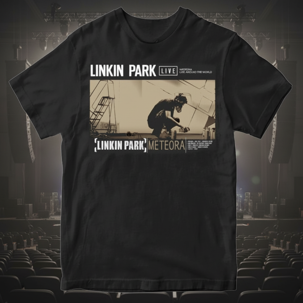 Linkin Park Tribute T-Shirt in concert hall interior